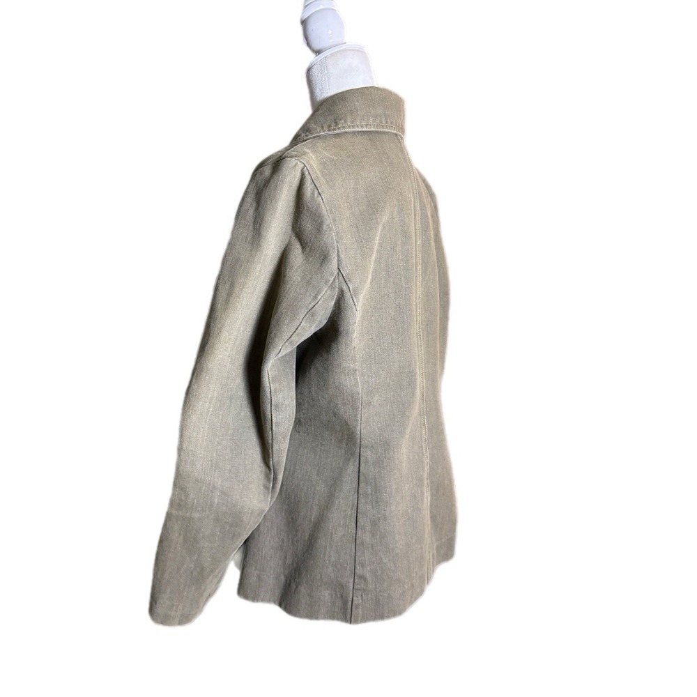 Vintage Newport News Jeanology Collection Jacket Womens Size 12 Taupe Gray Denim - Picture 5 of 12